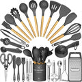 Umite Chef Silicone Kitchen Utensil Set, 34PCS - Heat-Resistant Tools