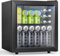 50 Cans Beverage Refrigerator Cooler - Compact Countertop Drink Cooler