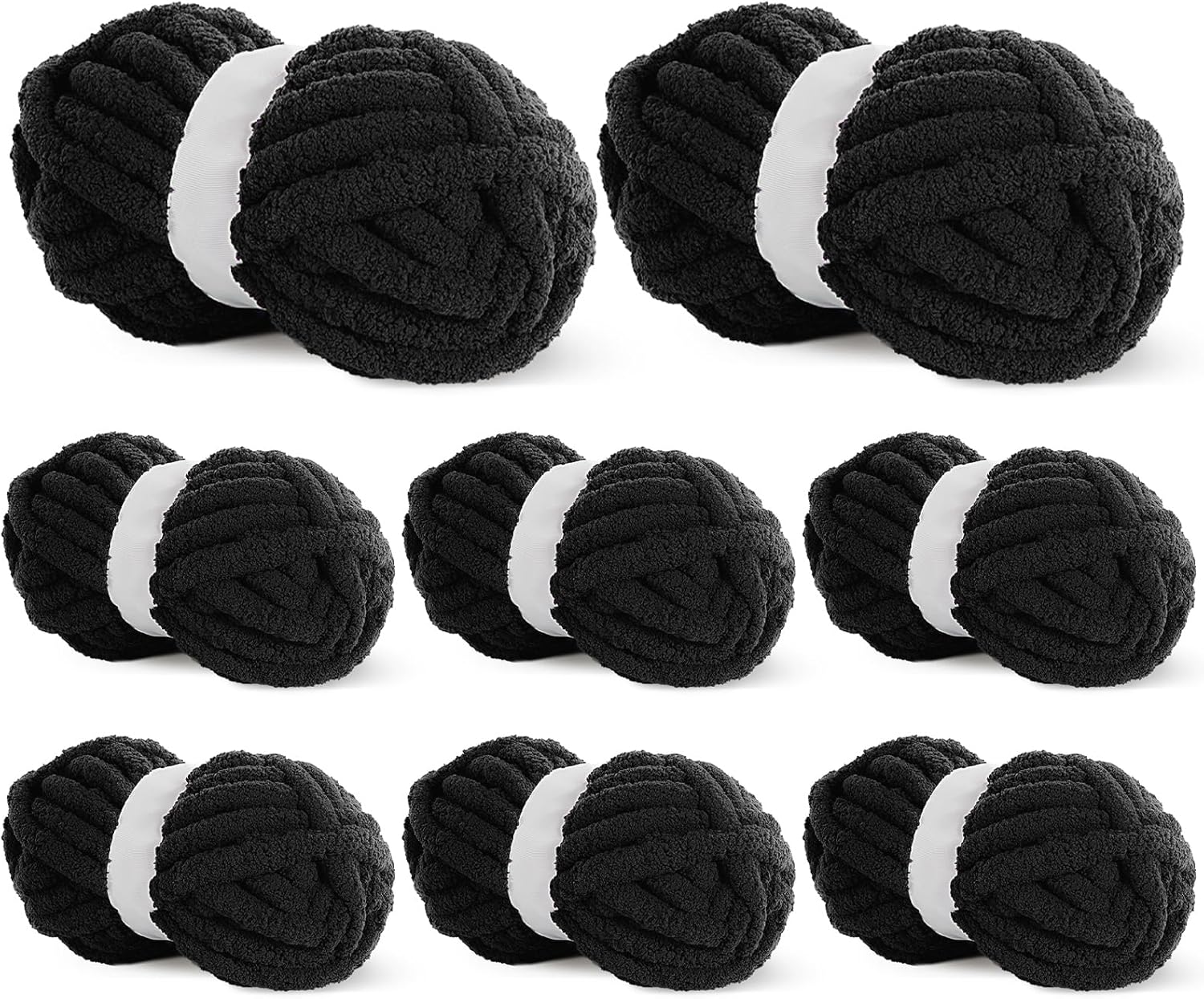 Chunky Chenille Yarn Set for Knitting and Crocheting Projects