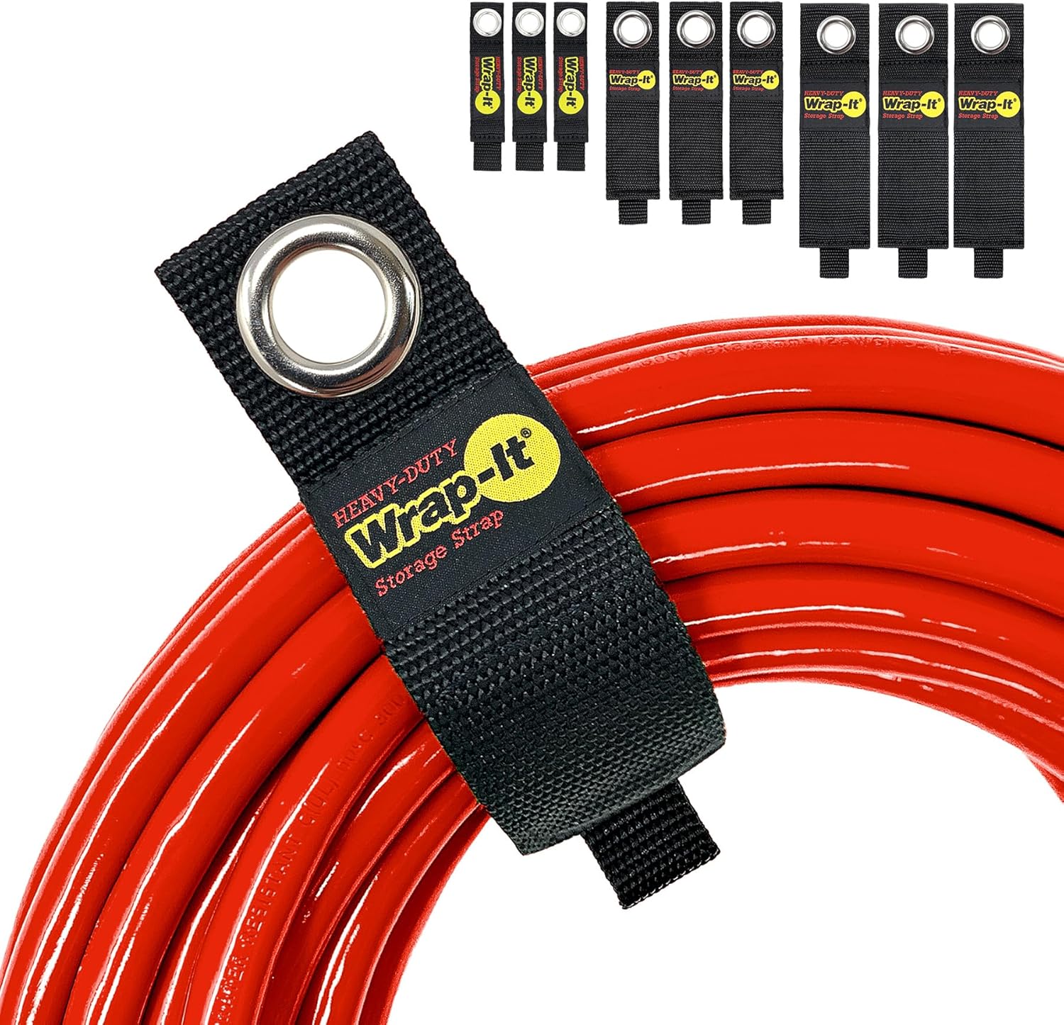 9-Pack Heavy-Duty Cord Straps - Garage Organization