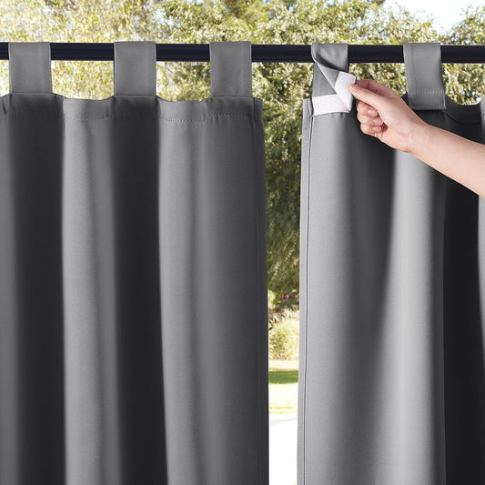NICETOWN Waterproof Extra Long Patio Curtains for Outdoor Use