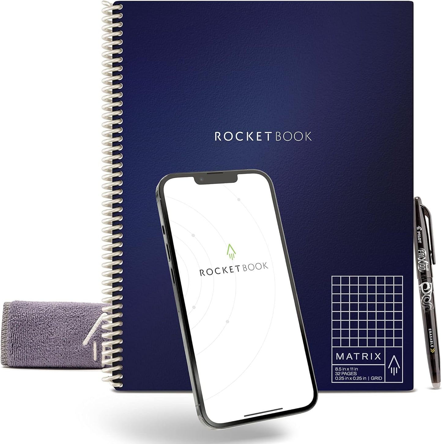 Rocketbook Matrix Smart Reusable Graph Notebook for Eco-Friendly Use
