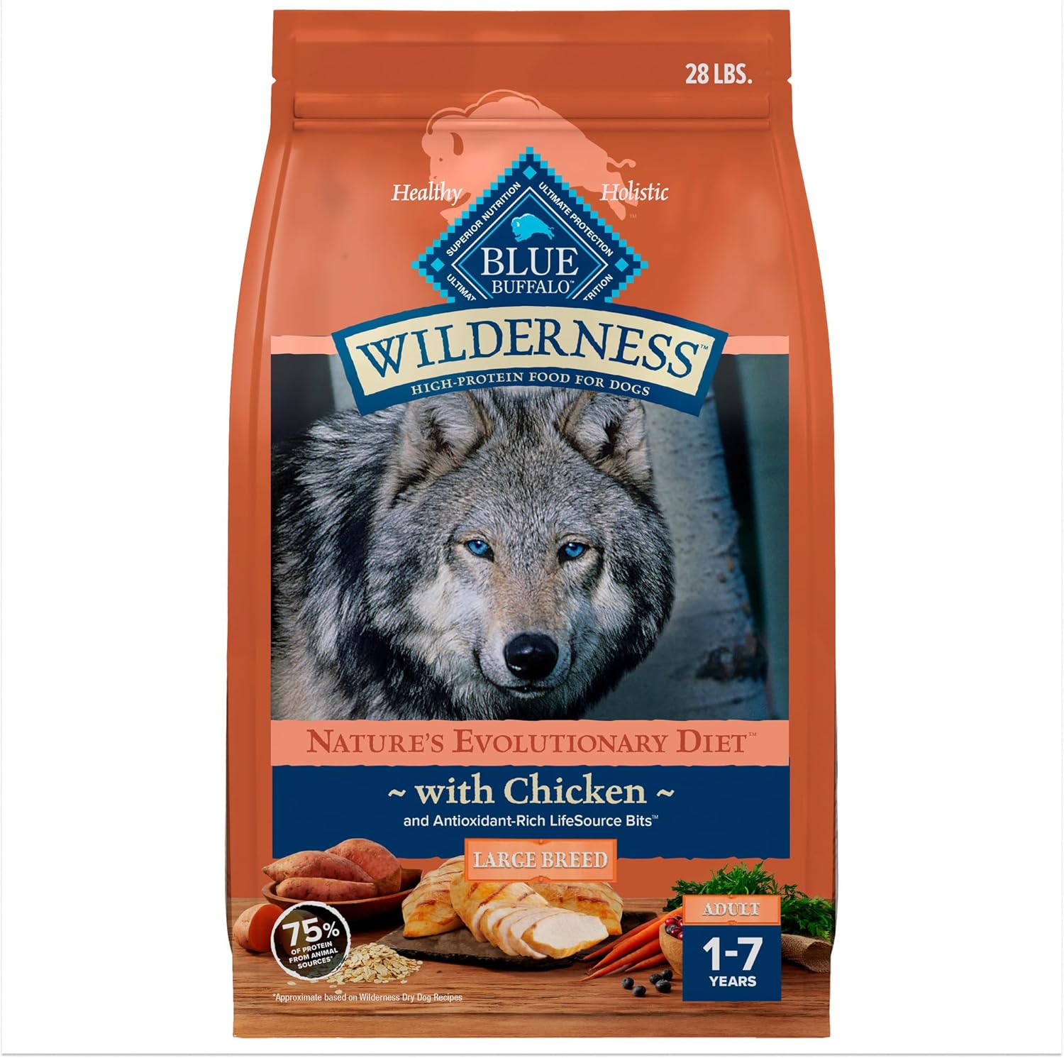 Blue Buffalo Wilderness High-Protein Dry Food for Large Dogs