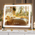 Hasipu Vanity Mirror with Lights 13.8in x 10.6in - Bright LED Makeup