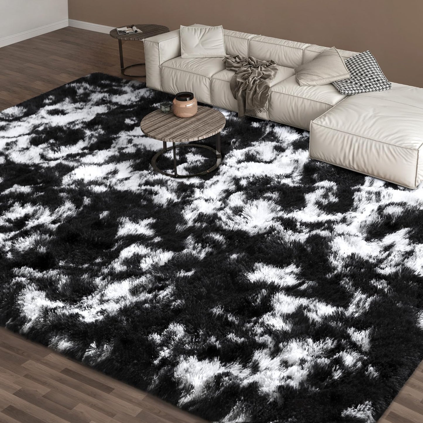 EVOIONOS 5x7 Fluffy Shag Rug for Bedroom and Living Room