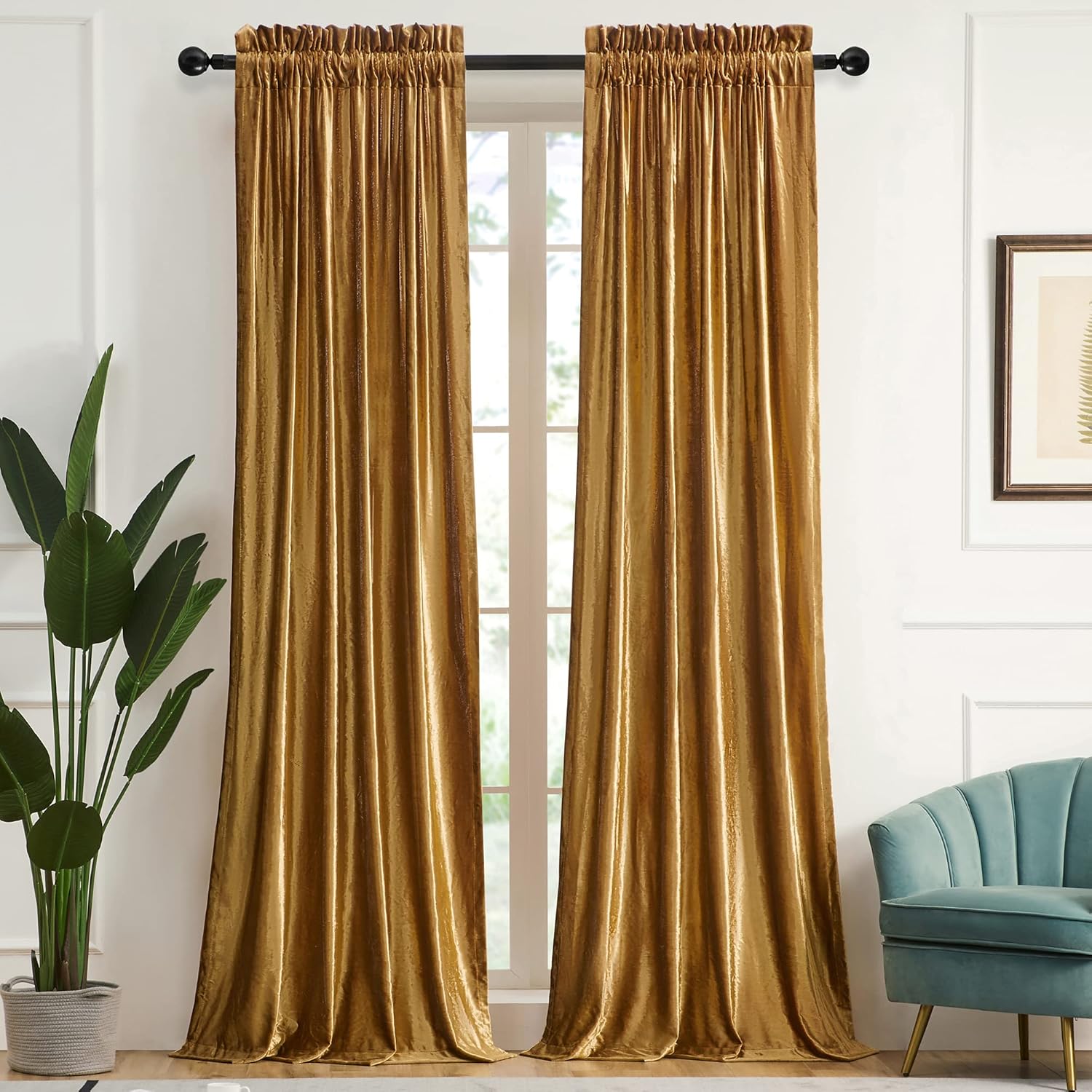 Luxurious Velvet Blackout Curtains for Living Room and Bedroom