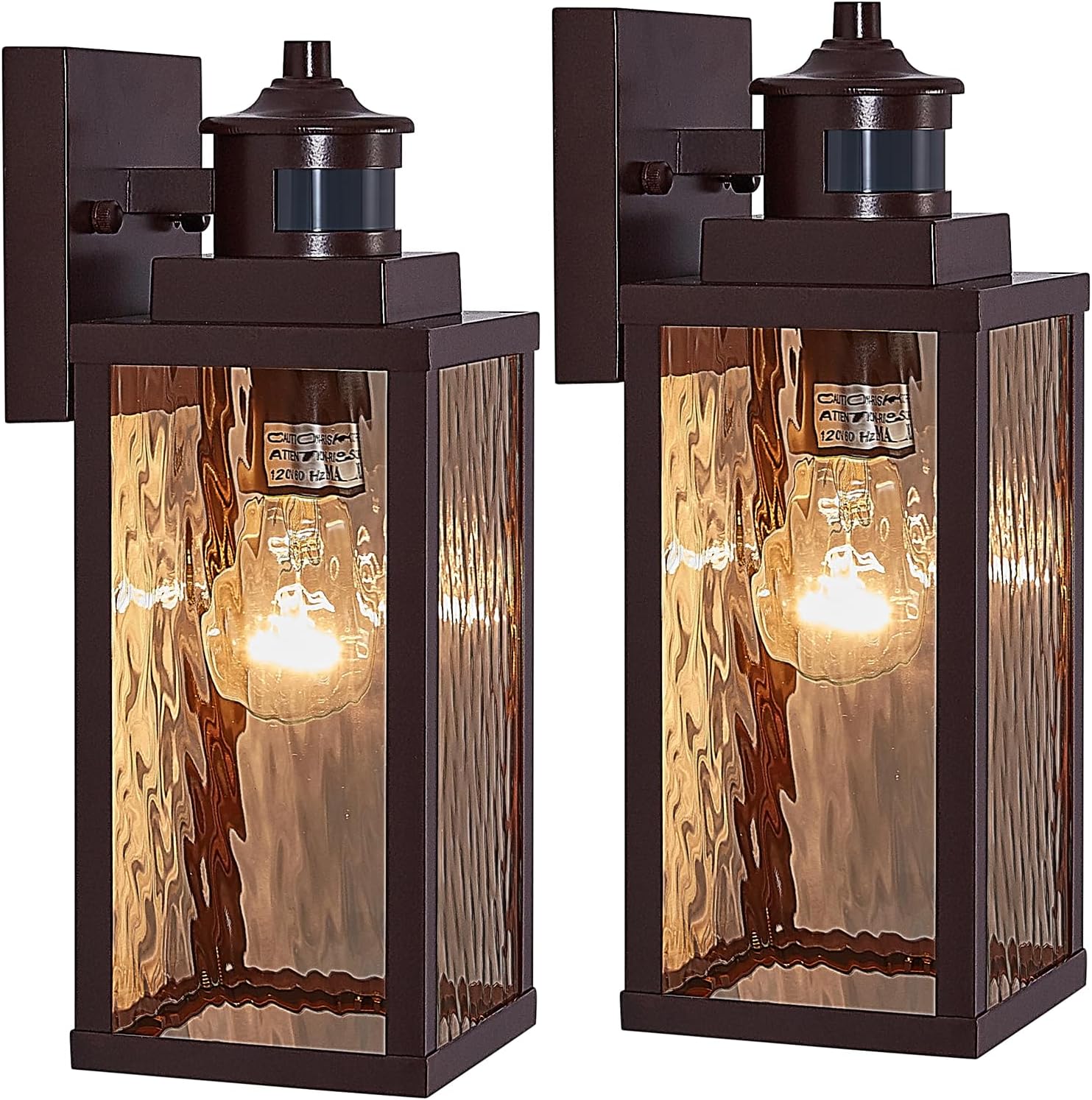 2 Pack Bronze Motion Sensor Outdoor Wall Lights for Your Home