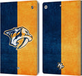 NHL Half Distressed Nashville Predators Leather Wallet Case for iPad