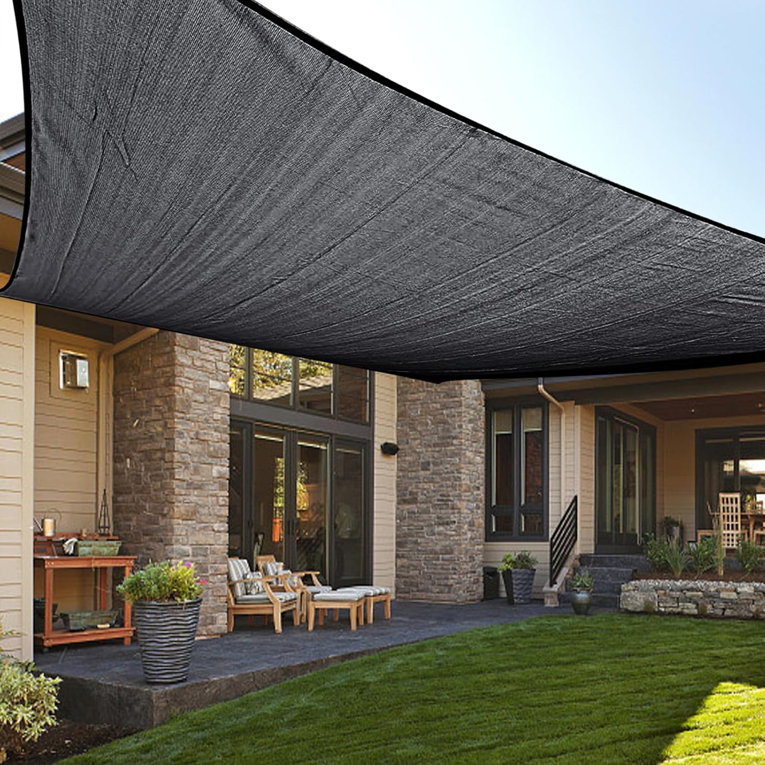 Custom Size Graphite Grey Sun Shade Sail for Outdoor Spaces