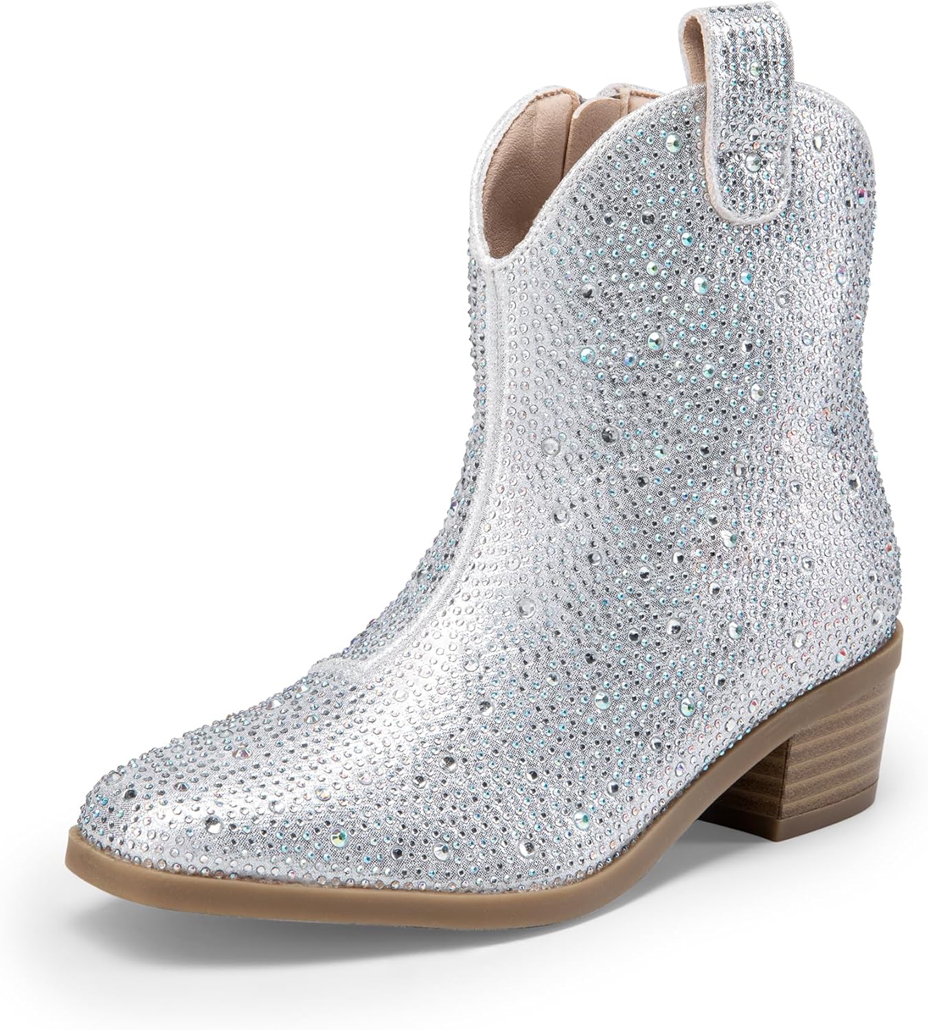 DREAM PAIRS Girls Cowgirl Cowboy Rhinestone Boots for Kids