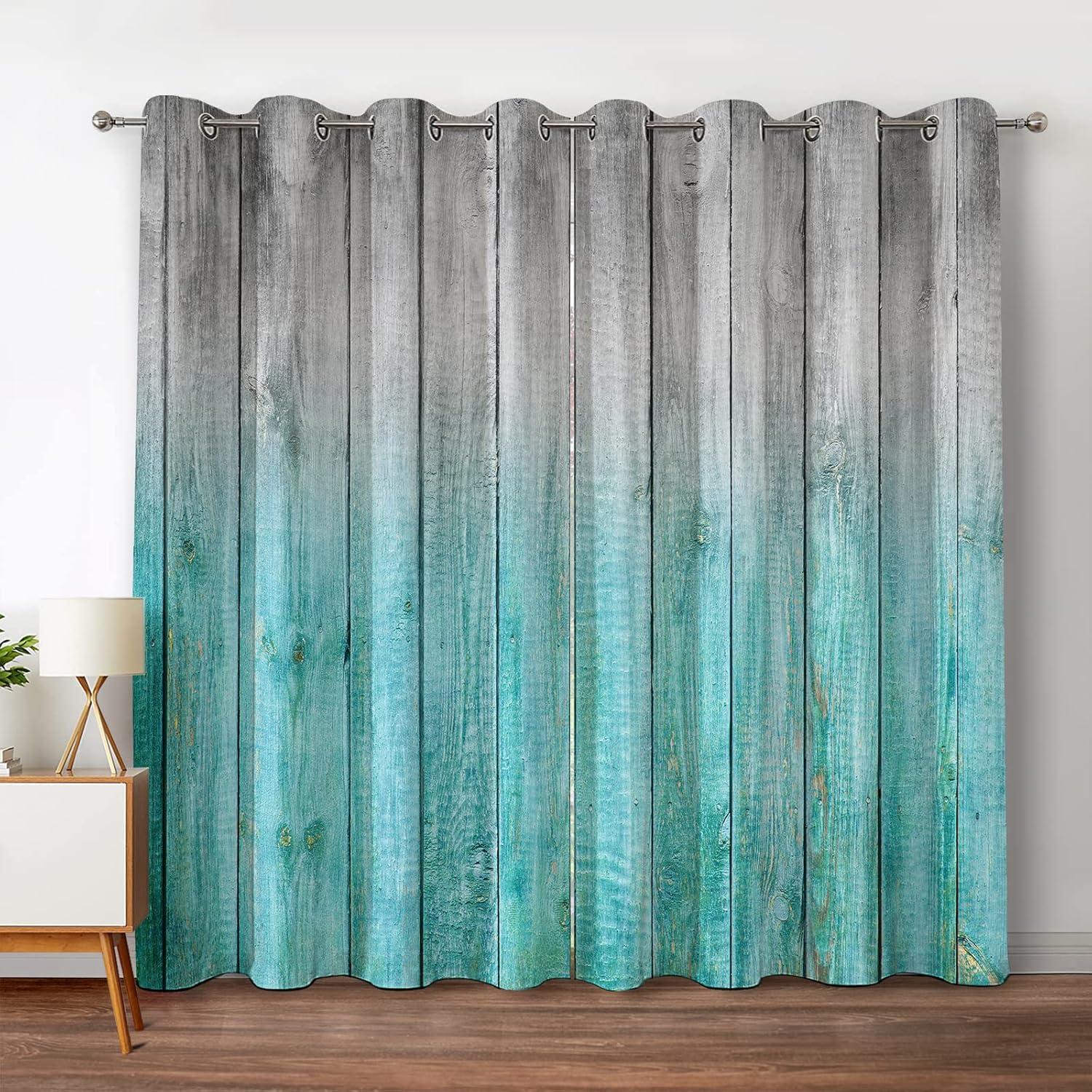 Jekeno Wooden Blackout Curtains for Home Bedroom Living Room