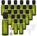 4 oz Mini Glass Olive Oil Bottles Empty Condiment Set - 20 Pack