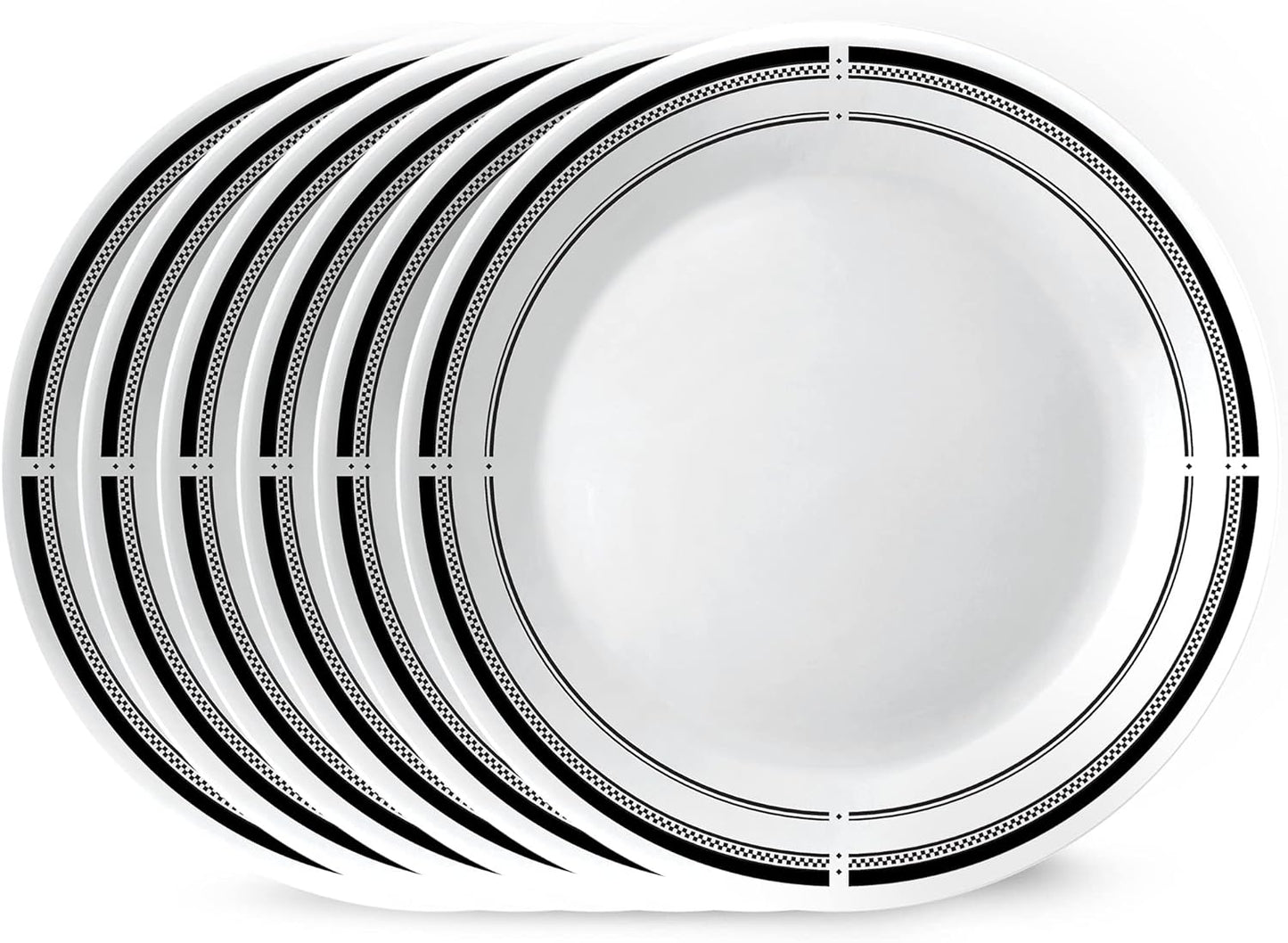 Corelle Vitrelle 10.25-Inch Dinner Plates Set, 6-Piece Brasserie