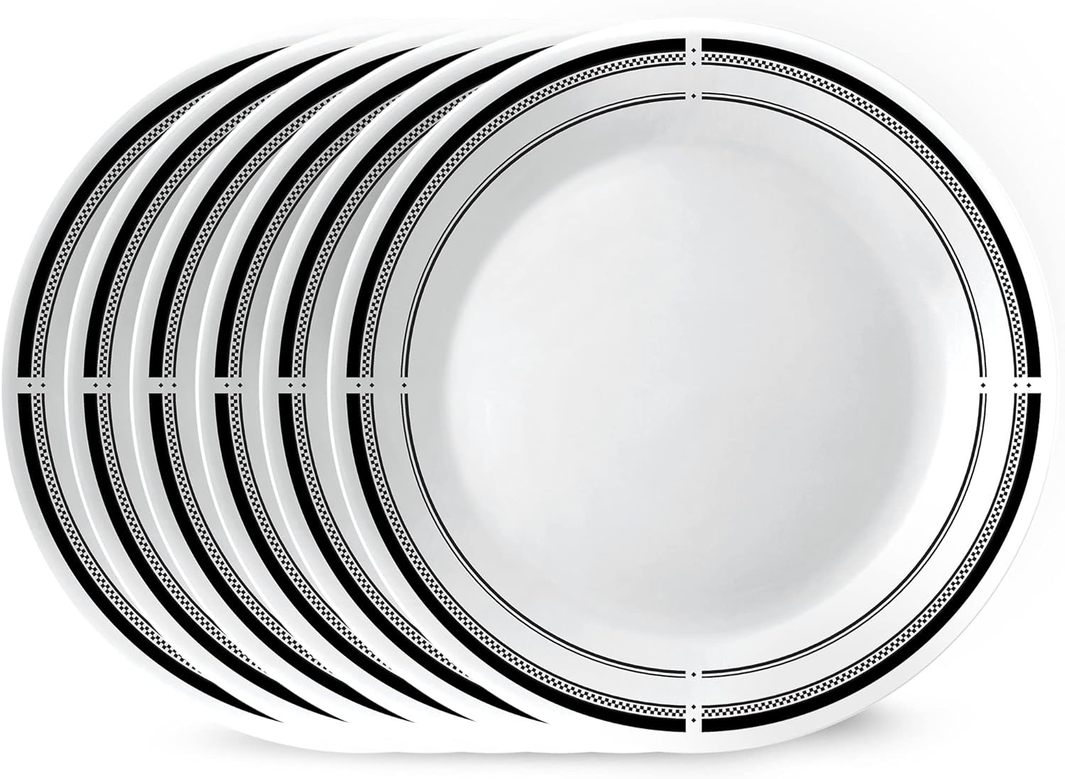 Corelle Vitrelle 10.25-Inch Dinner Plates Set, 6-Piece Brasserie
