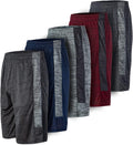 Men's Dry-Fit Athletic Performance Shorts 5-Pack - Quick-Dry Comfort