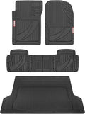 Motor Trend FlexTough Heavy Duty Rubber Car Floor Mats - Trim to Fit