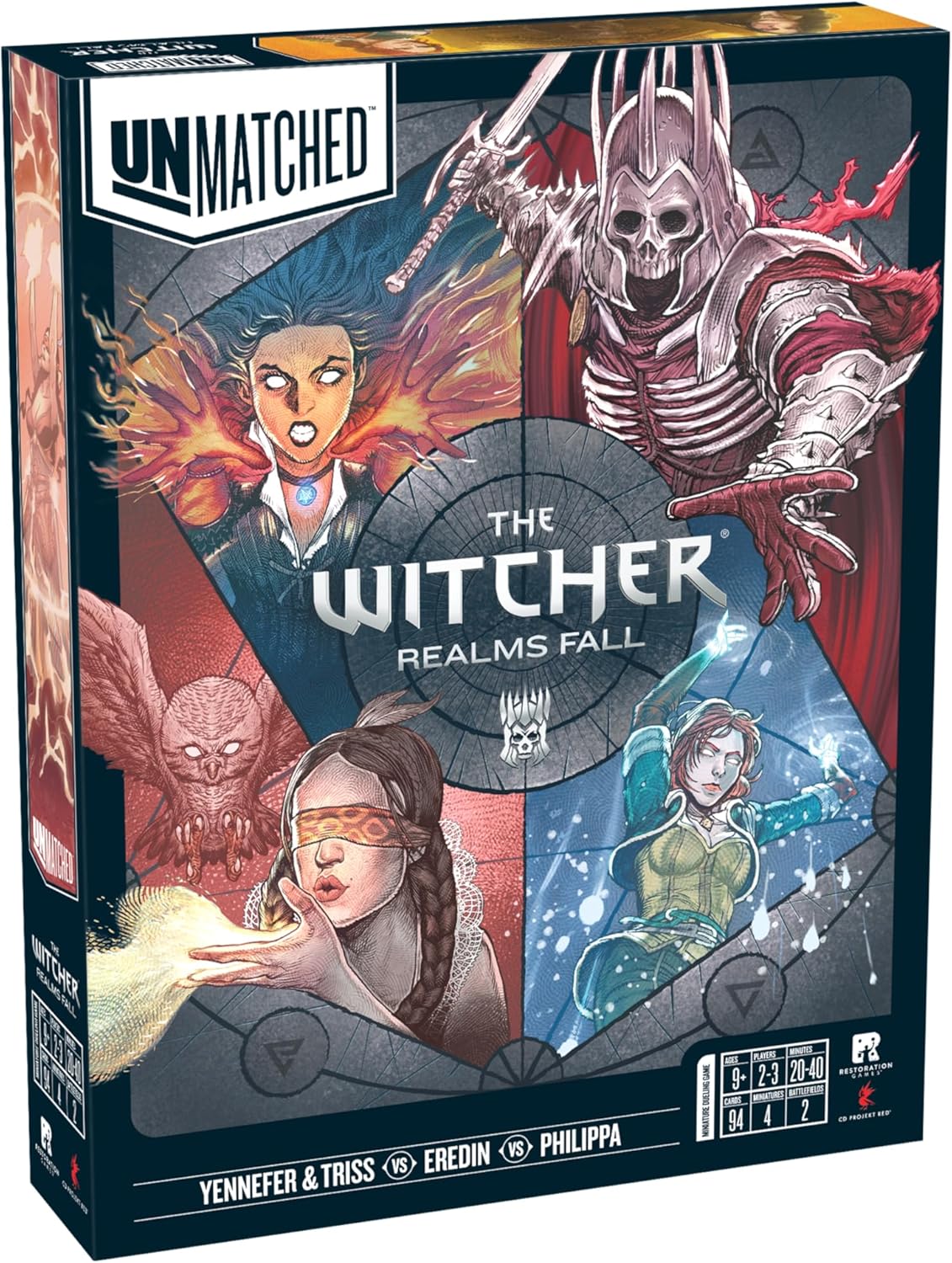 Unmatched The Witcher Realms Fall - Strategy Fighting Board Game