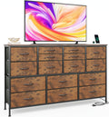 Dresser TV Stand with Power Outlet 60in TV Stand - 16 Drawers Storage
