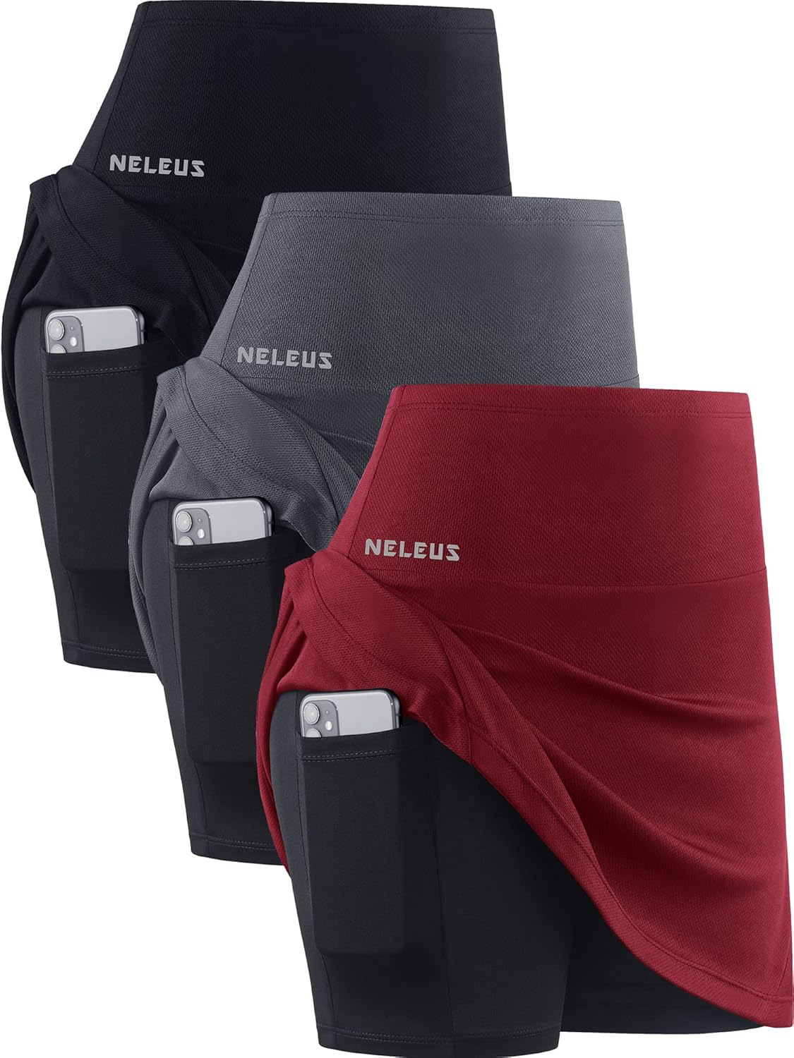 NELEUS Women's Lightweight Running Shorts for Yoga and Workouts