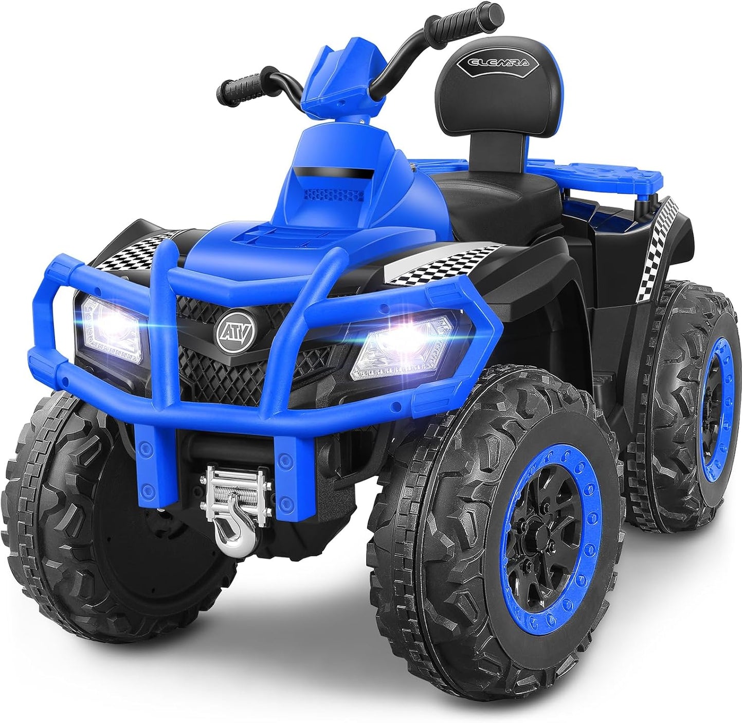 ELEMARA 24V 2 Seater Ride on ATV for Big Kids with Safety Features