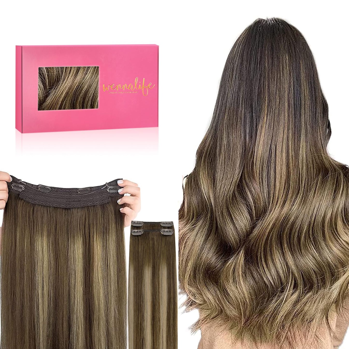 WENNALIFE Wire Hair Extensions for Natural Volume & Length