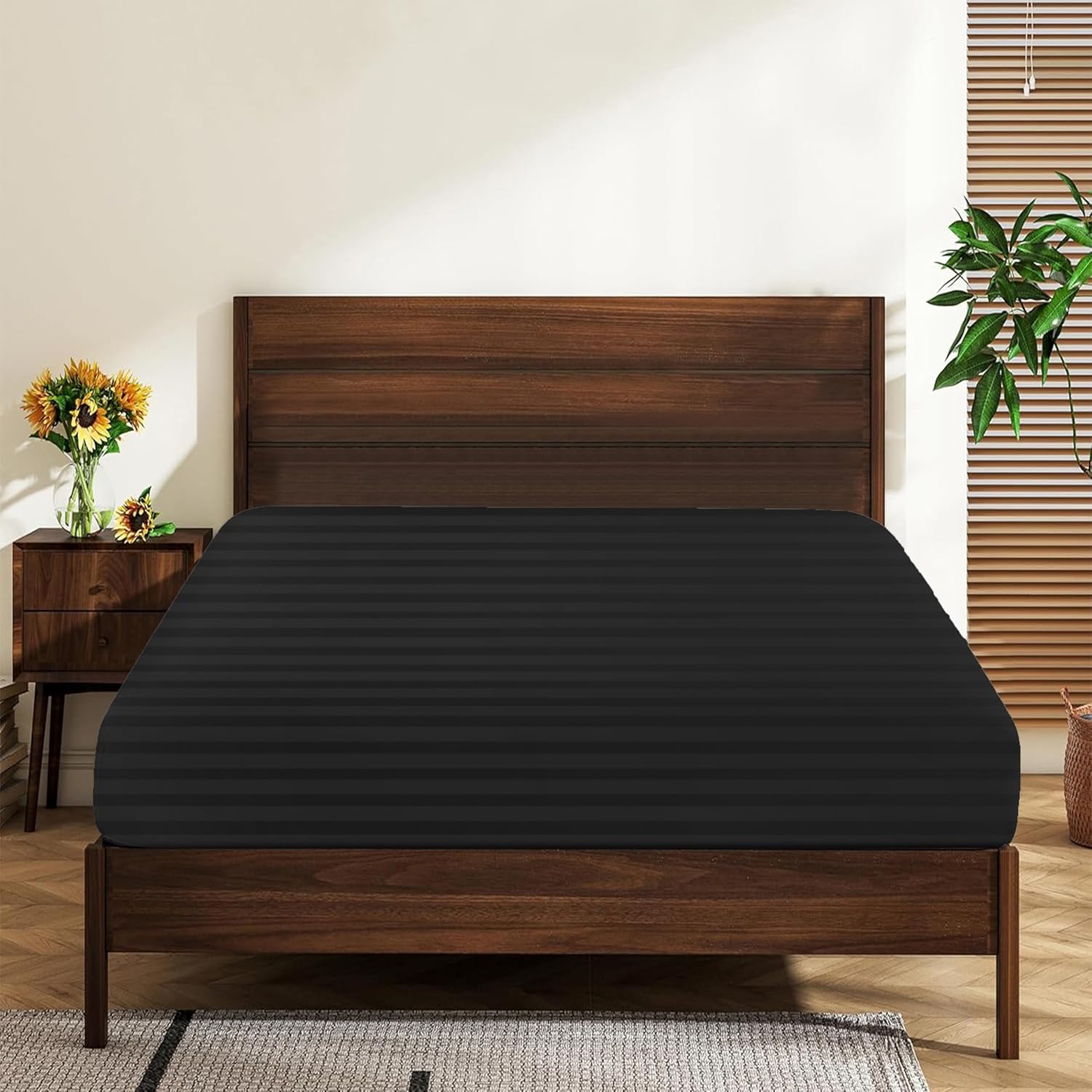 Split King 100% Egyptian Cotton Fitted Sheets for Comfort