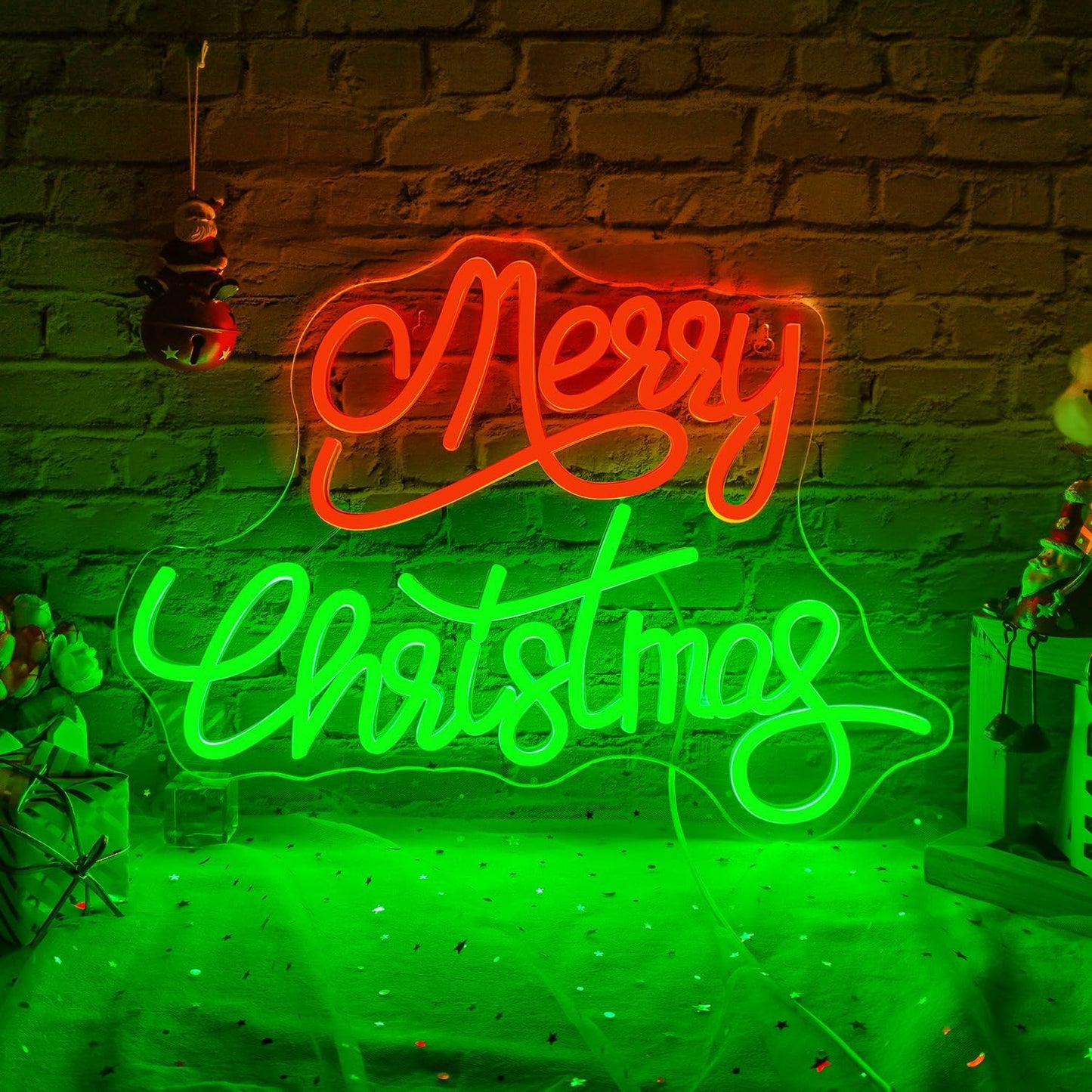Merry Christmas Neon Sign for Wall Decor - Dimmable LED Lights