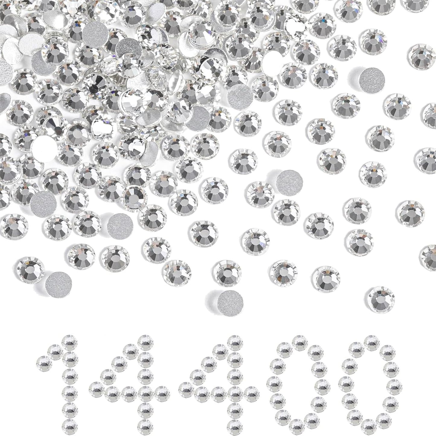 Beadsland Flatback Rhinestones Bulk - 14400PCS for DIY Crafts