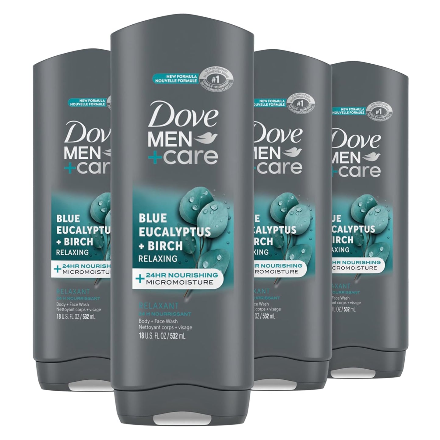 DOVE MEN + CARE Blue Eucalyptus and Birch Body Wash for Men
