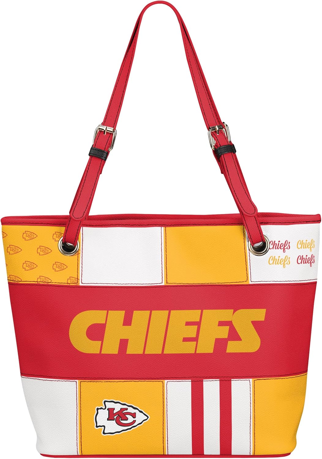 FOCO NFL Team Logo Printed Collage Tote Bag for Fans