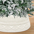 36 Knit Christmas Tree Collar 11in Tall - Cozy Knit Base Cover