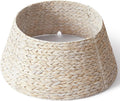 24in Hyacinth Christmas Tree Collar - Natural Woven Rattan Base Cover