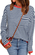 Trendy Long Sleeve Knit Pullover Sweater Tops for Women 2025