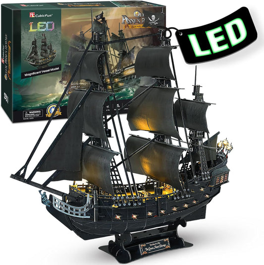 3D Puzzles for Adults Home Decor - Queen Anne's Revenge Model