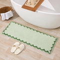 ORTIGIA Long Cute Scalloped Bathroom Rugs Runner for Any Space