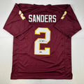 Facsimile Autographed Deion Sanders Florida State Maroon Jersey Men's