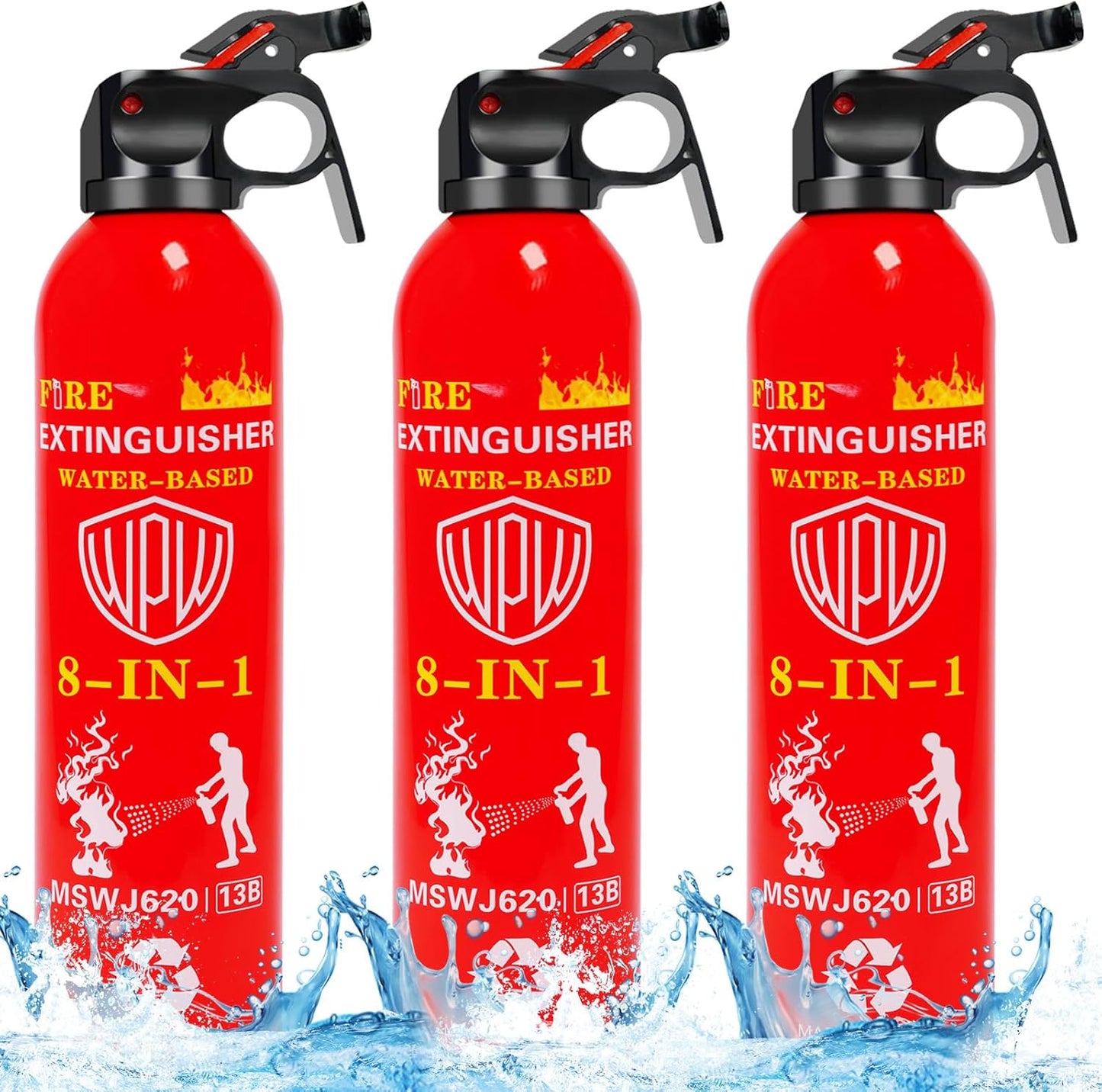 WPW 620ml Large Upgraded 8-in-1 Fire Extinguisher for Home