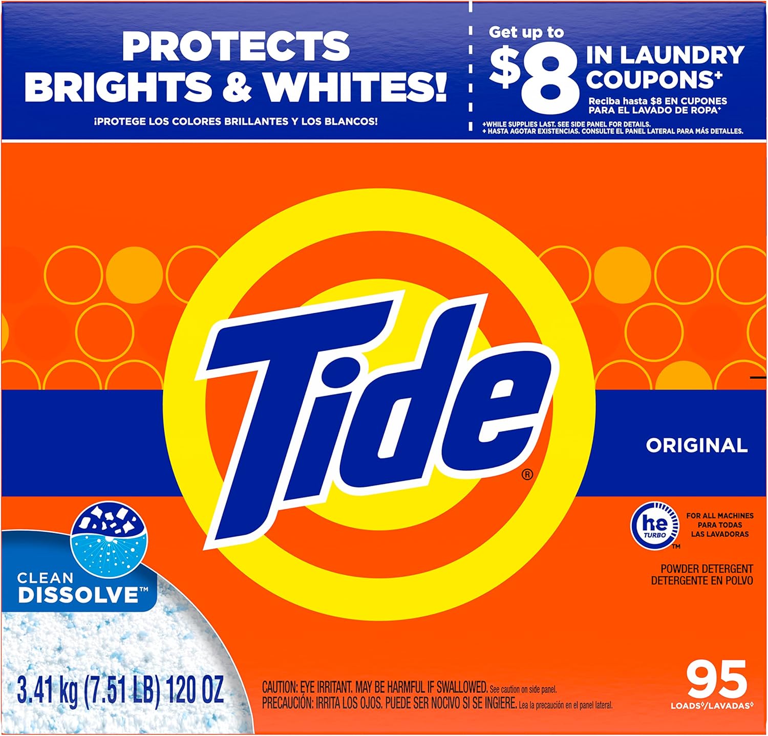 Tide Original Powder Detergent - 95 Loads, 120 oz