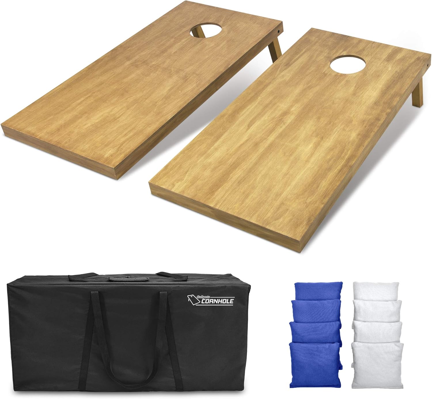 GoSports 4 ft x 2 ft Wooden Cornhole Boards Set for Fun