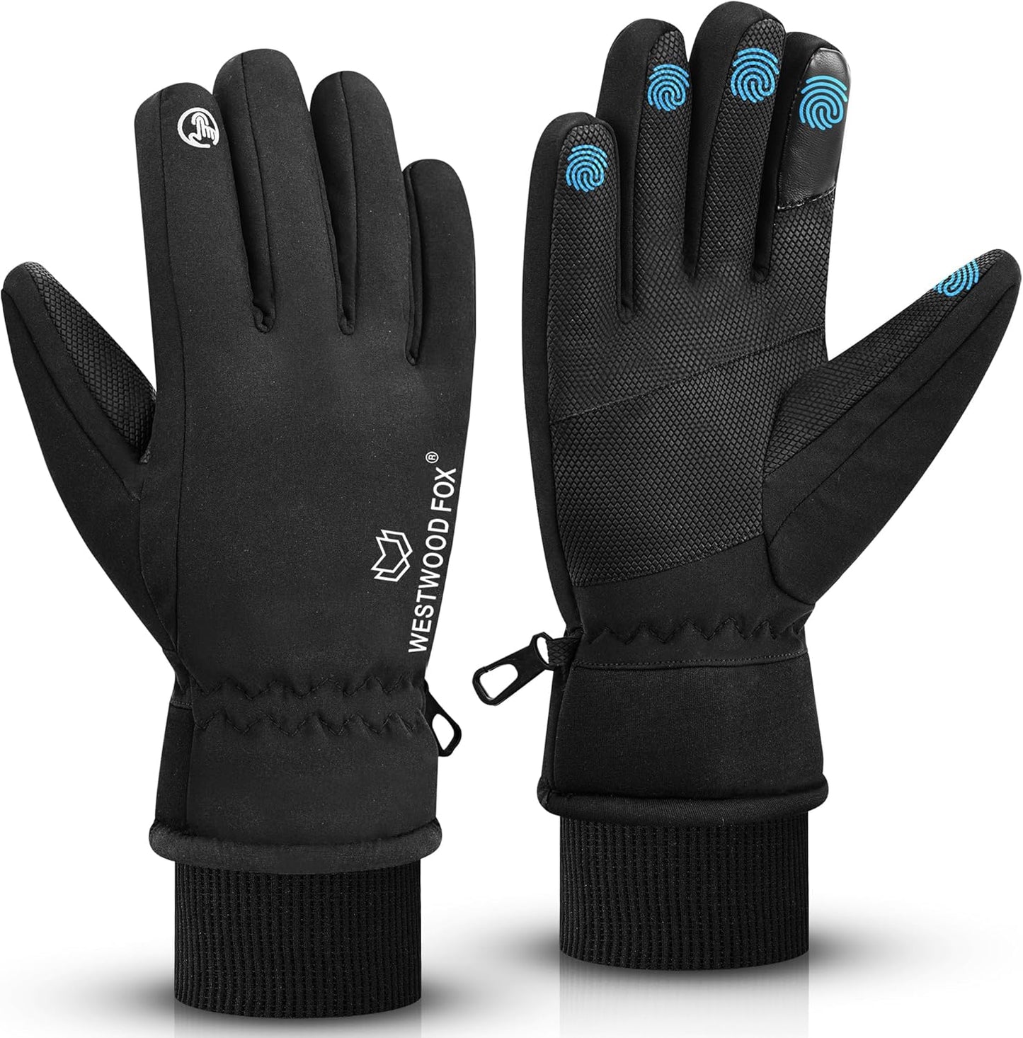 Waterproof Windproof Ski Gloves, Touchscreen, XL