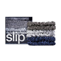 Pure Silk Skinny Scrunchies Set - Midnight Collection, Gentle Hold