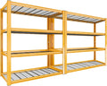 REIBII 40in W Garage Shelving 4-Tier Heavy Duty Shelves - 2240LB