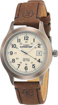 Timex Men's Expedition Metal Field Watch with Leather Strap