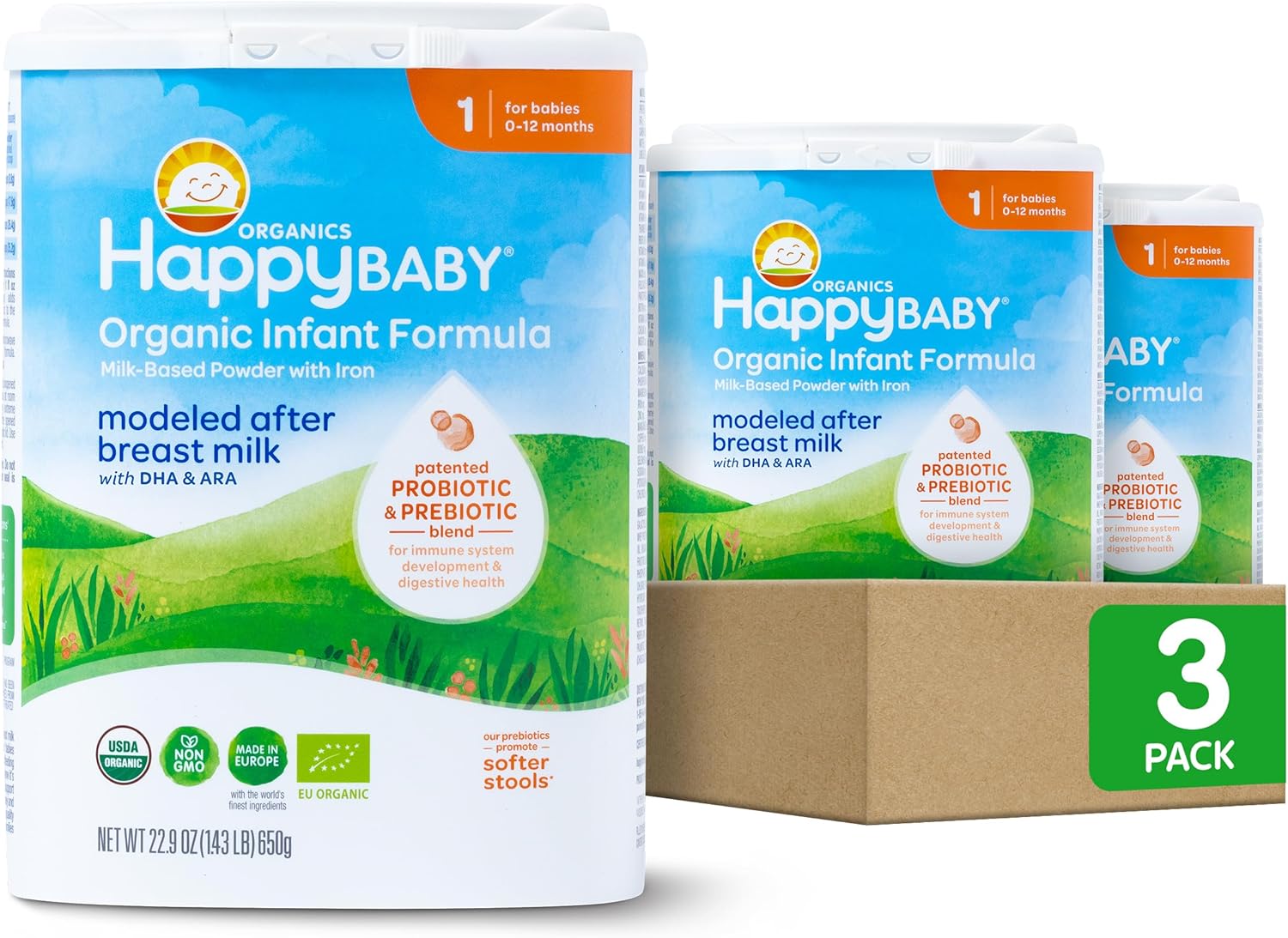 Happy Baby Organics Stage 1 Infant Formula for Infants