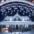 106 FT Christmas Lights Outdoor 972 LED Icicle Lights - Cool White