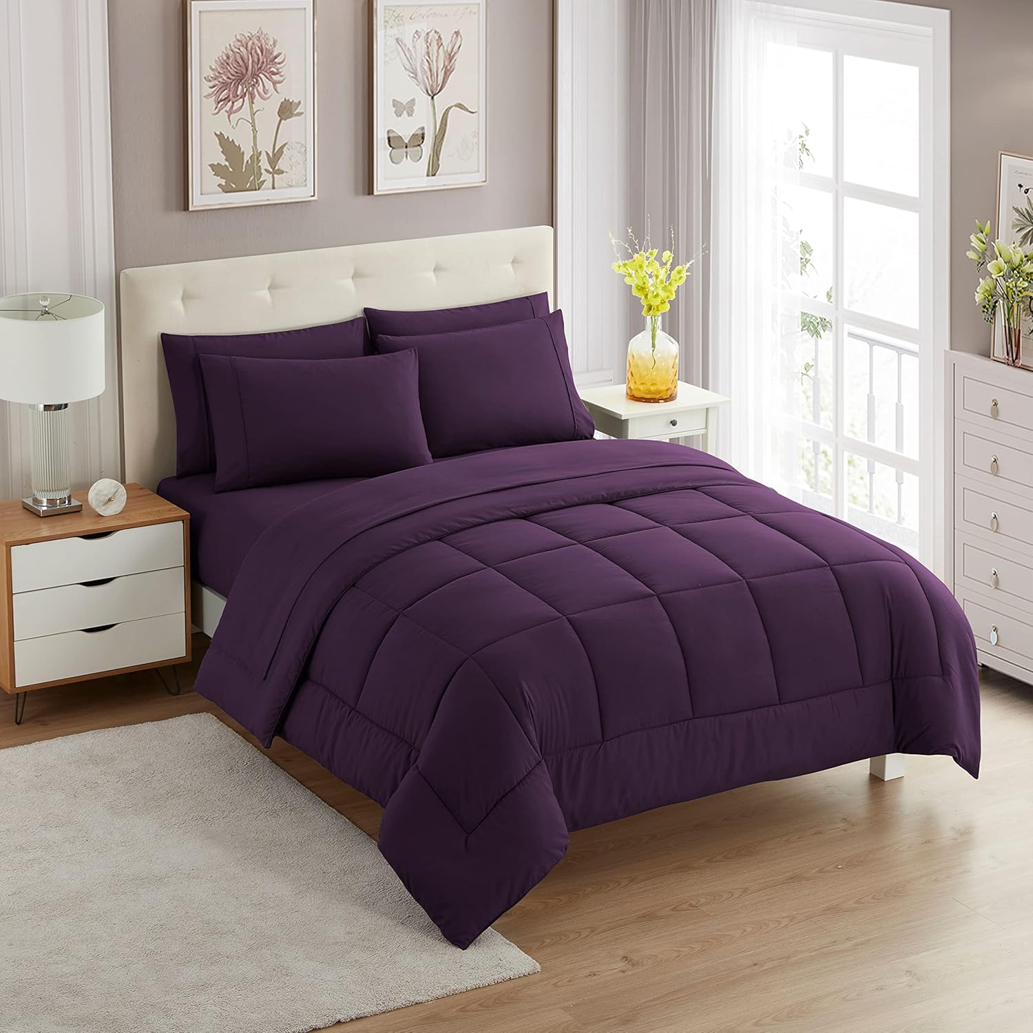Sweet Home Collection 7 Piece Comforter Set for Twin Beds