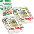 Snackle Box Container 2-Pack with 8 Compartments - Party Ready