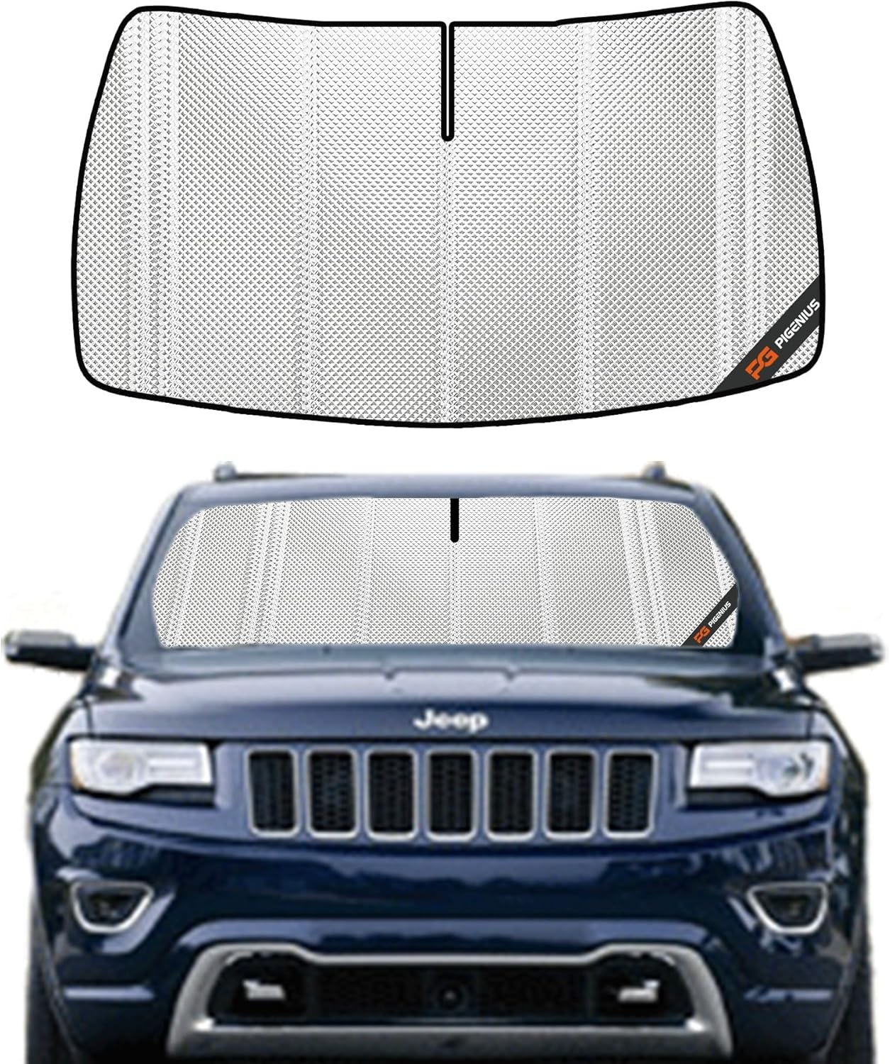 Windshield Sun Shade for Jeep Grand Cherokee 2014-2021 Full Coverage