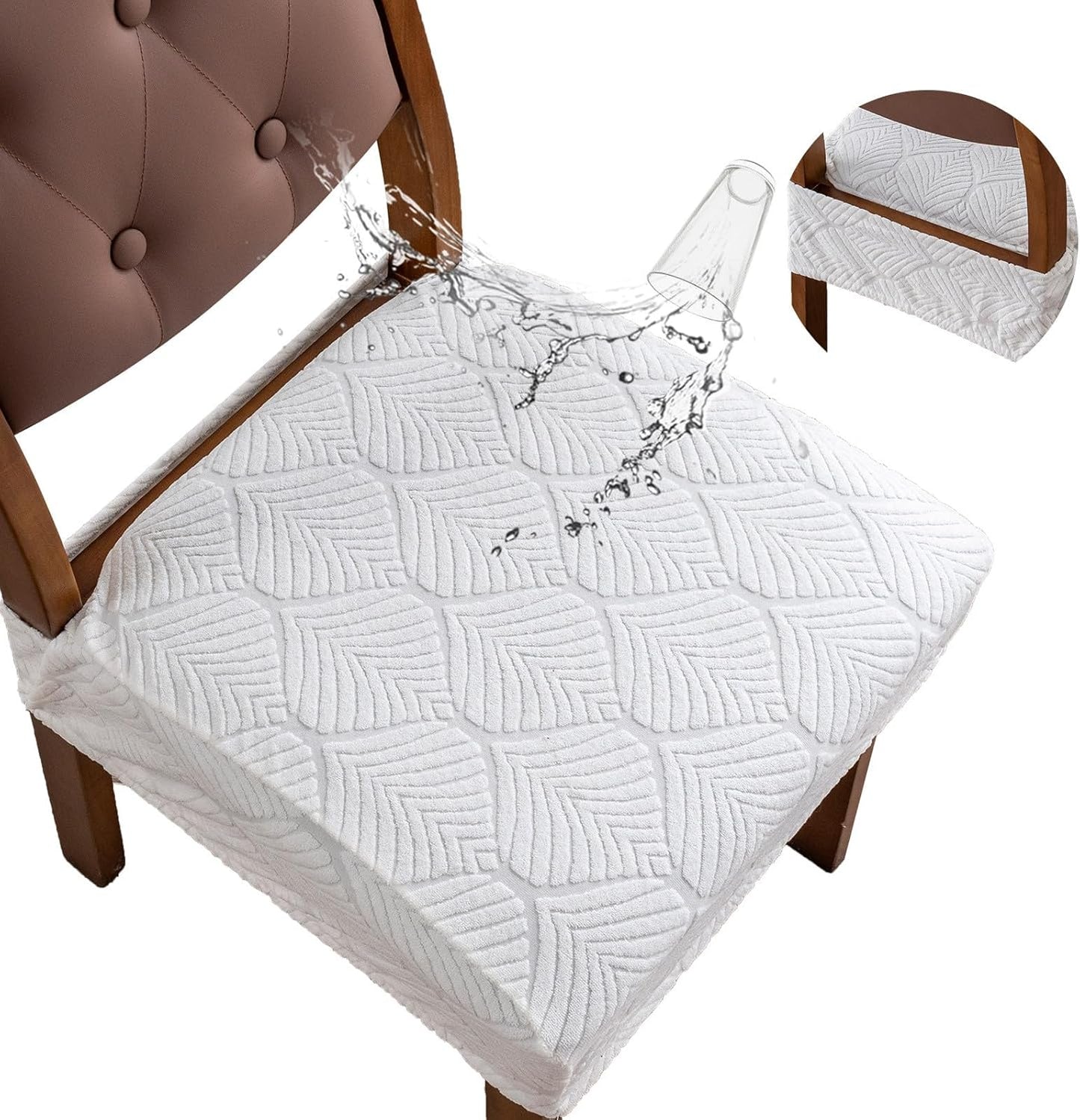 Removable Washable Seat Covers for Dining Room Chairs Set of 6