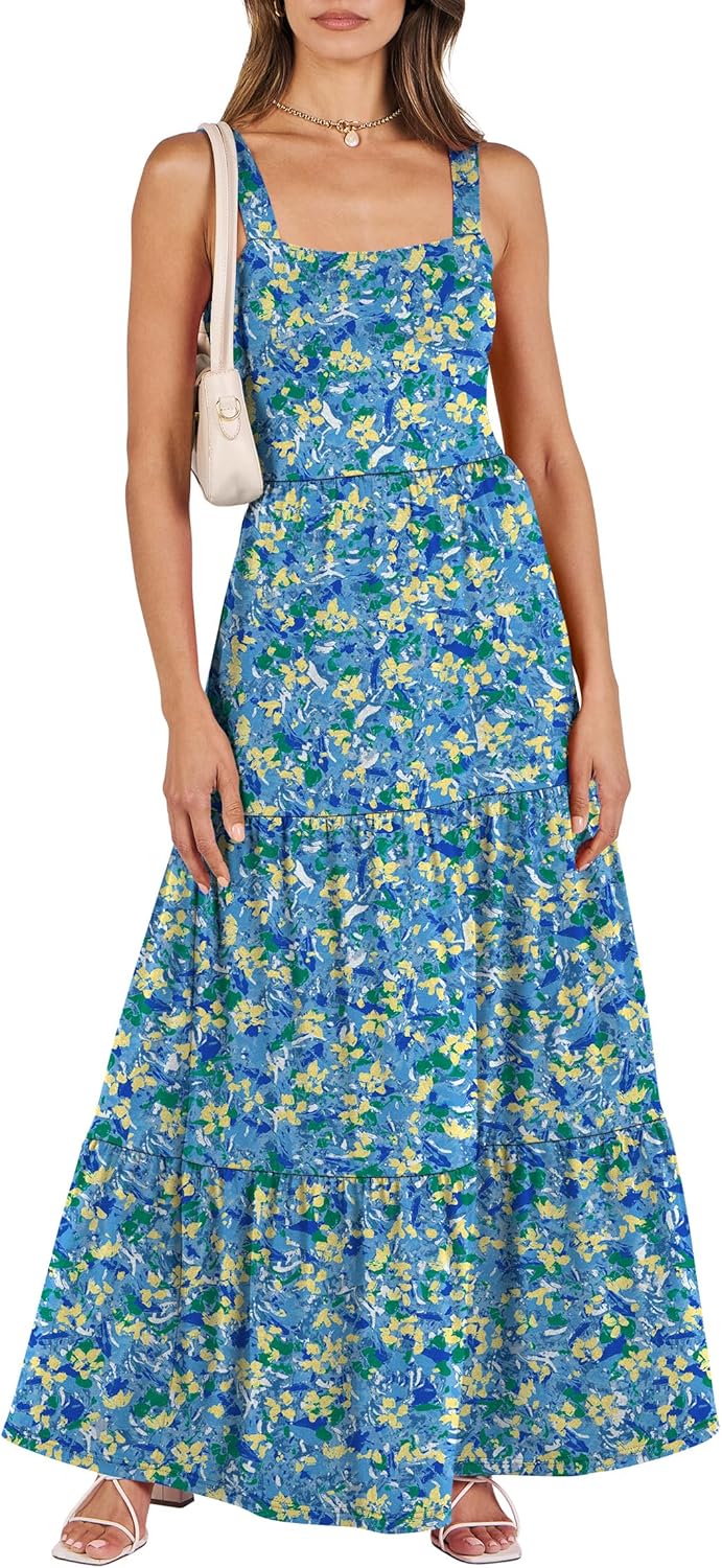 ANRABESS Women's Summer Casual Maxi Beach Vacation Dress
